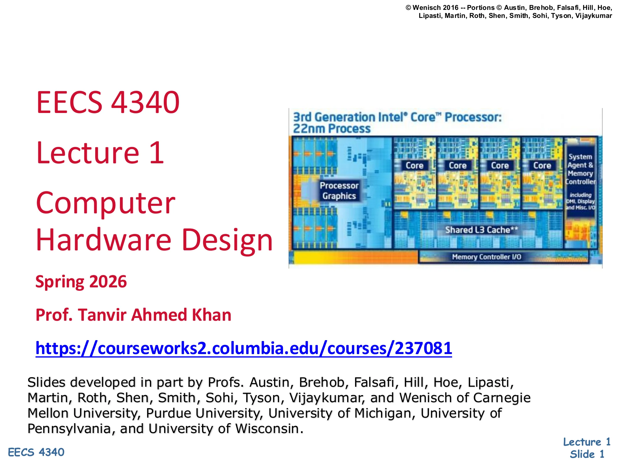 EECS 4340 — Computer Hardware Design (slide 1)