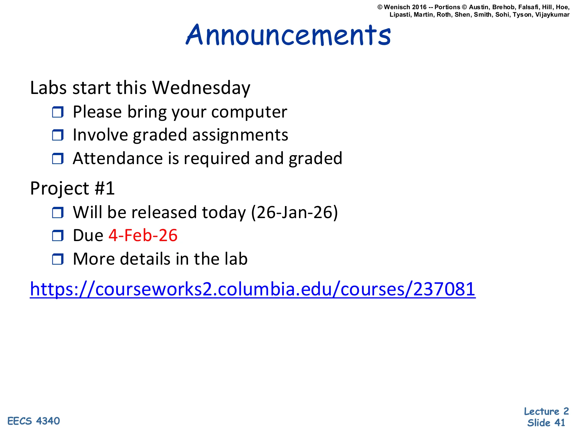 Announcements (slide 41)