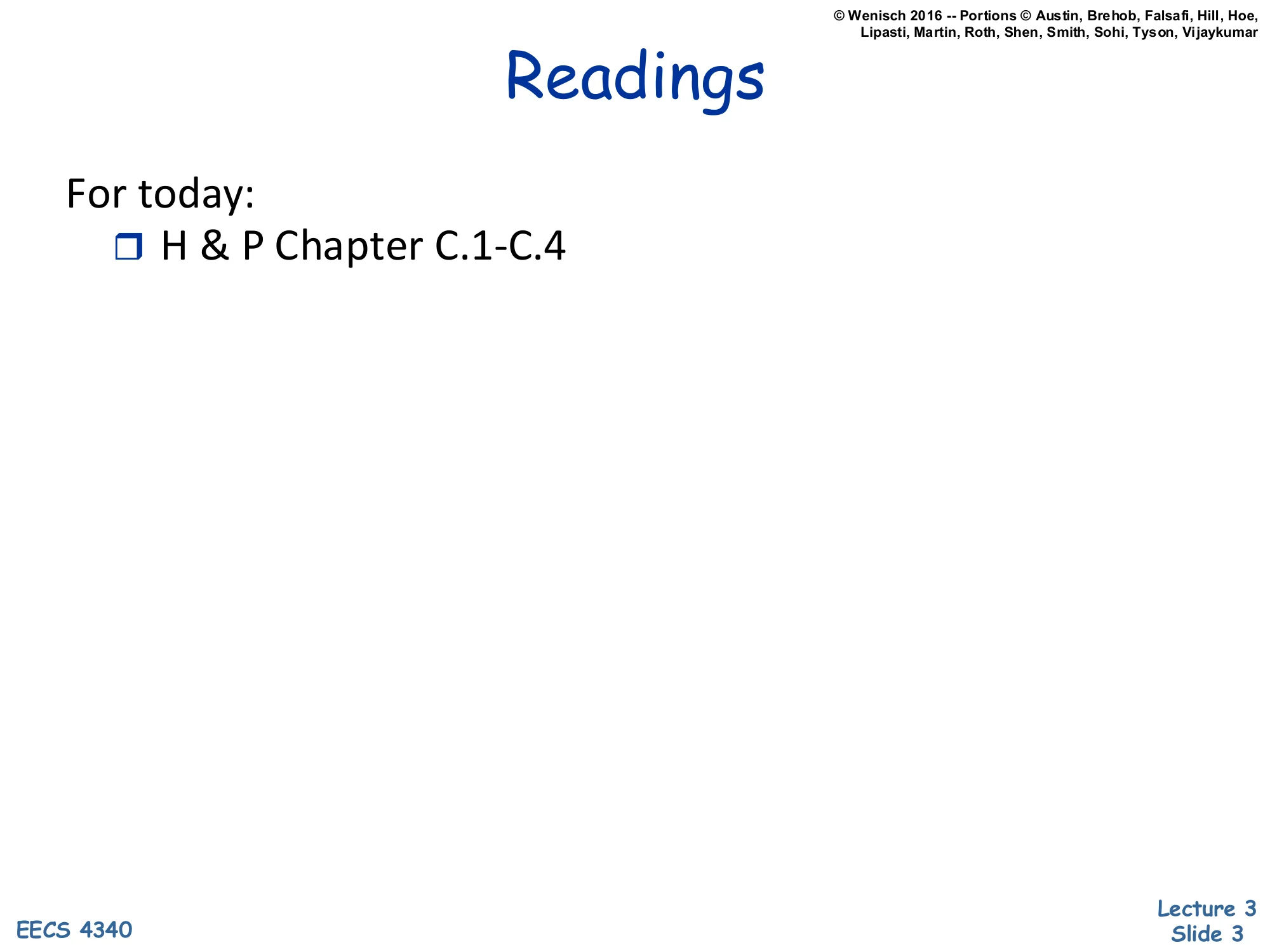 Readings (slide 3)