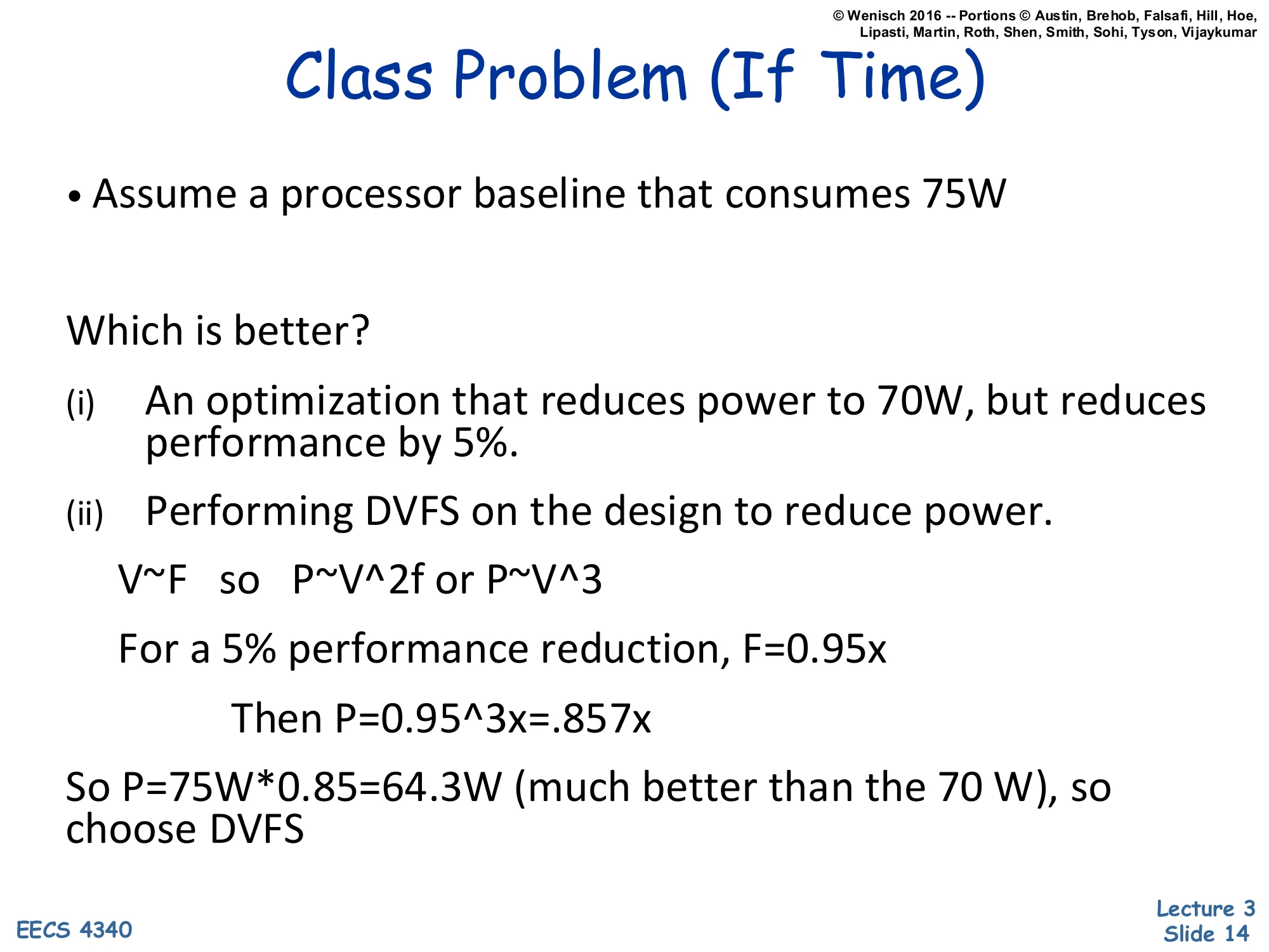 Class Problem — Solution (slide 14)