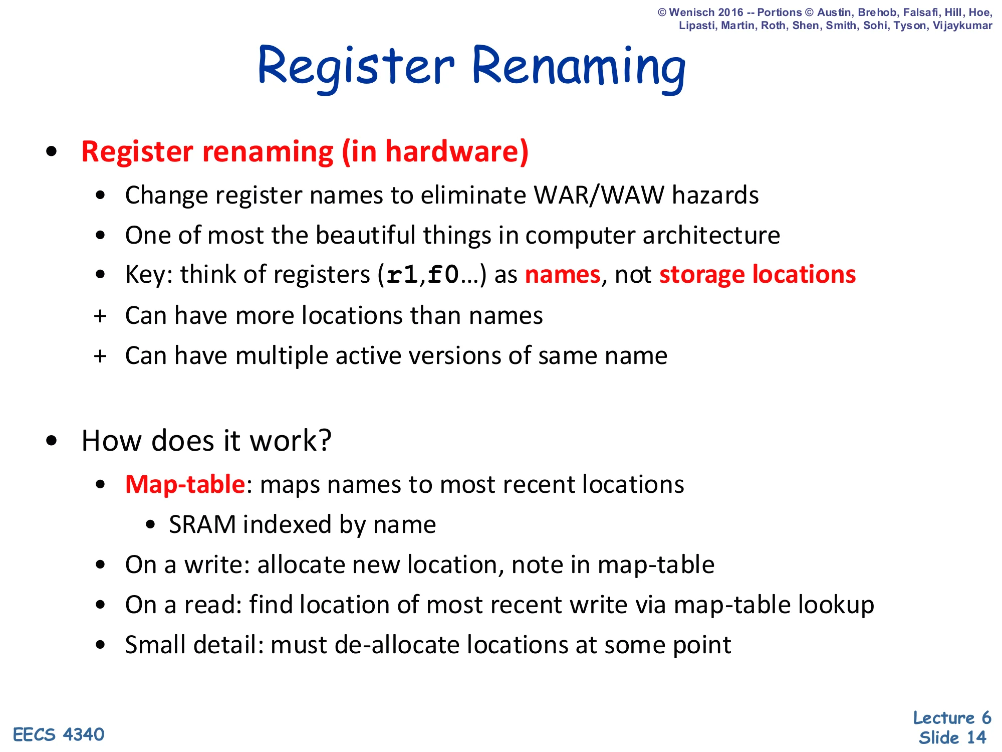 Register Renaming (slide 14)