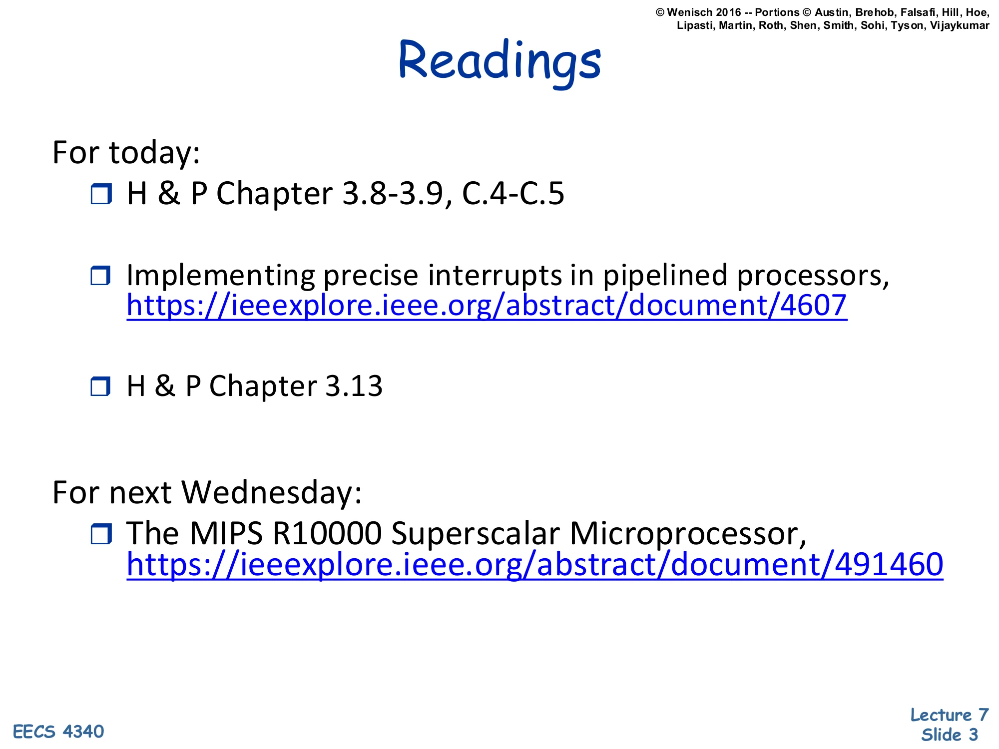 Readings (slide 3)
