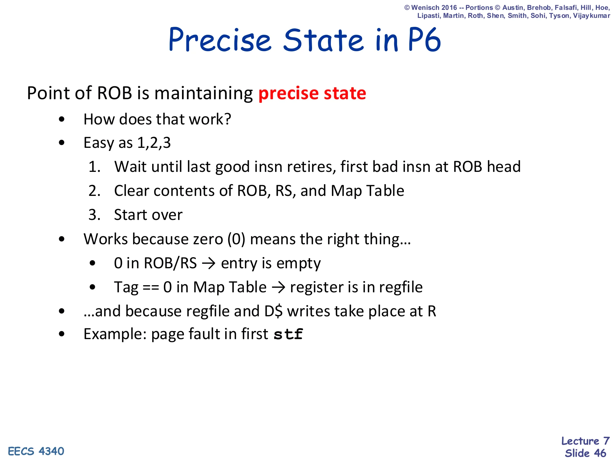 Precise State in P6 (slide 46)