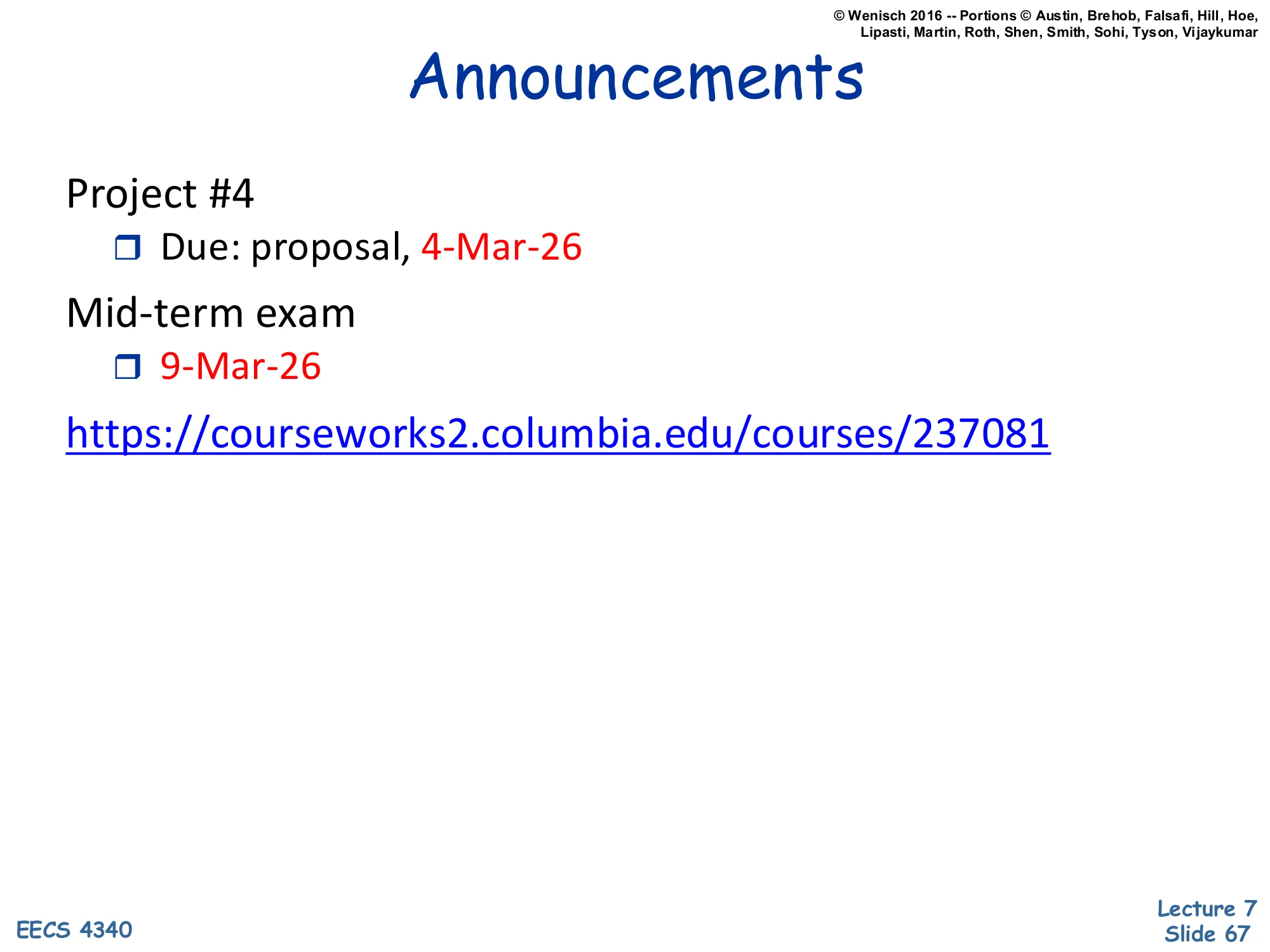 Announcements (closing) (slide 55)