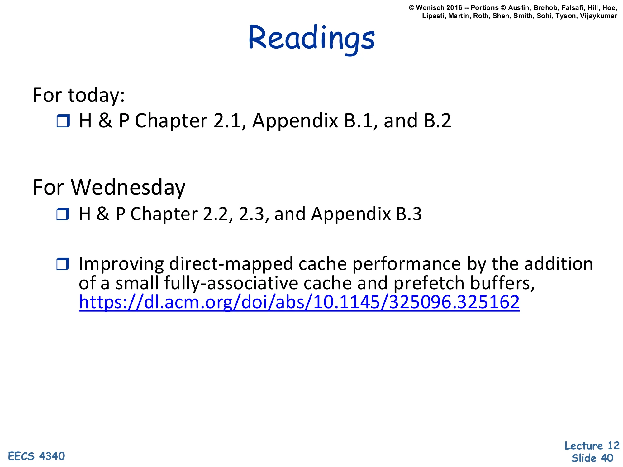 Readings (slide 40)
