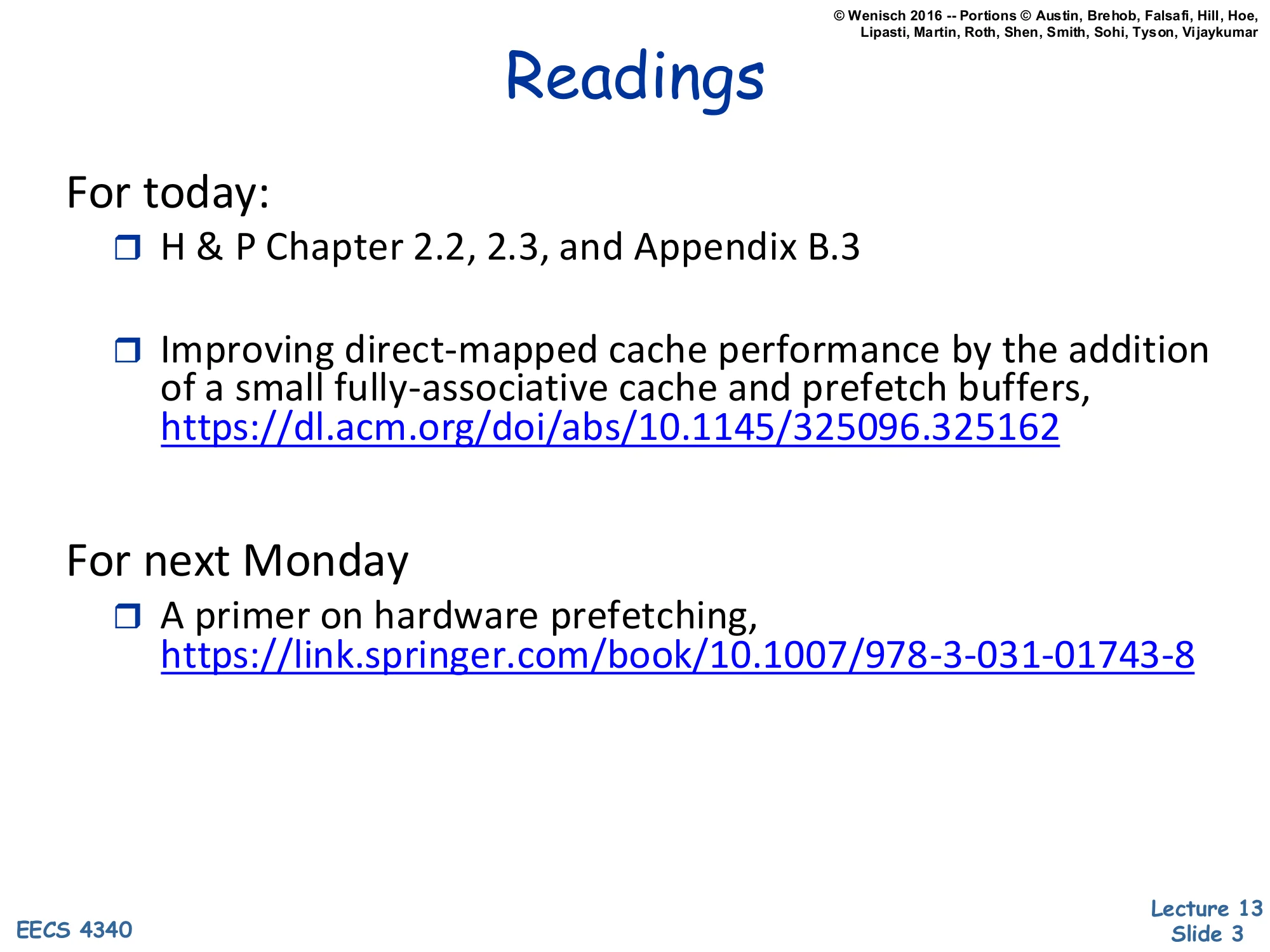 Readings (slide 3)