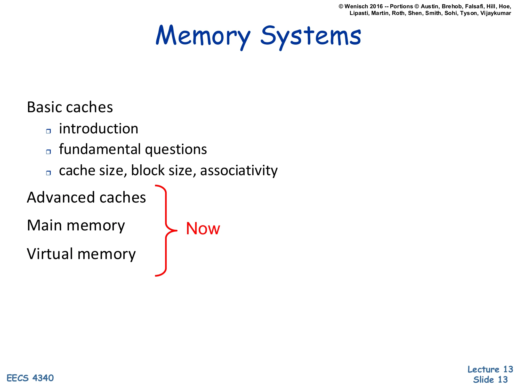 Memory Systems (slide 13)