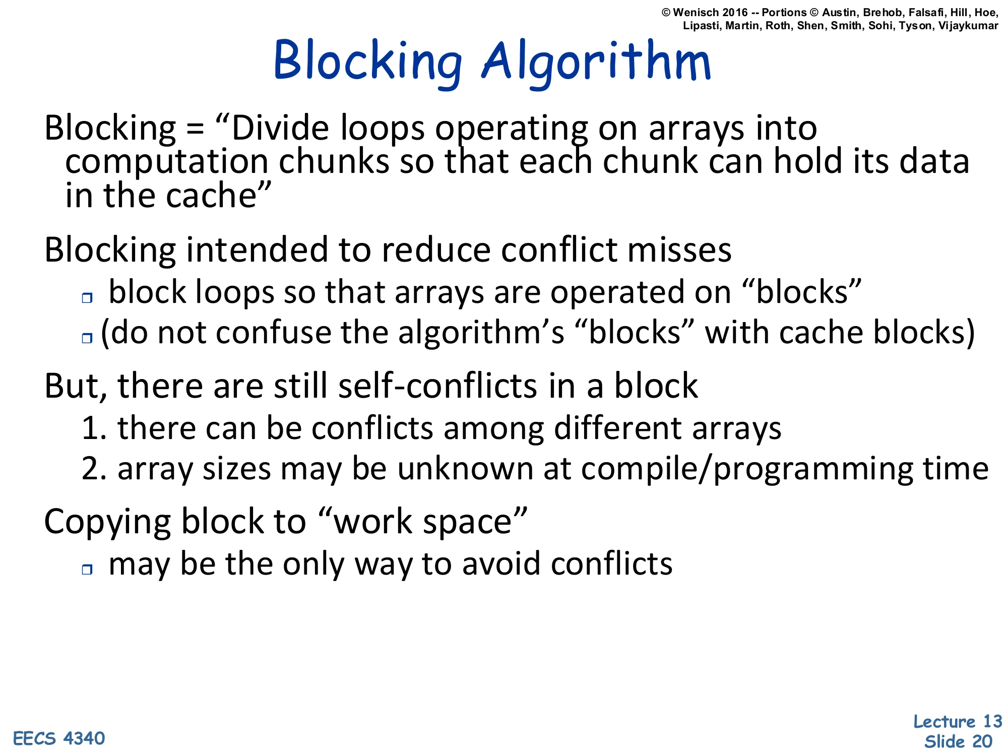 Blocking Algorithm (slide 20)