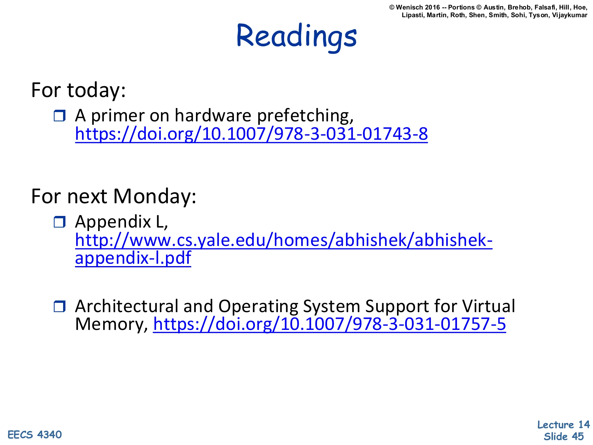 Readings (slide 45)