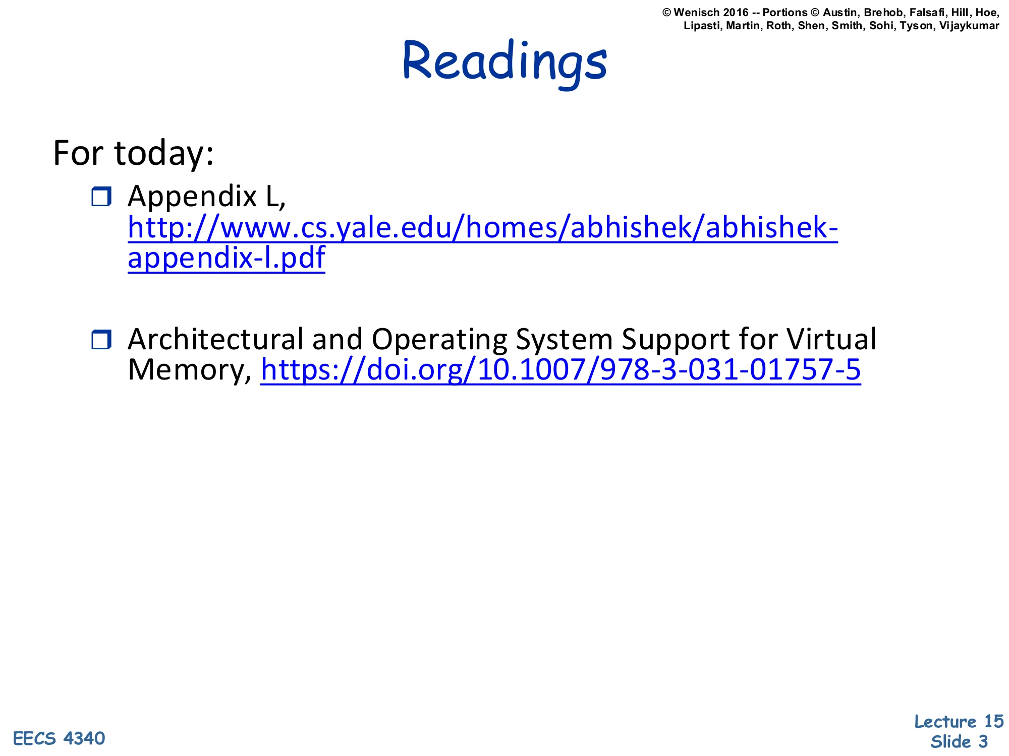 Readings (slide 3)
