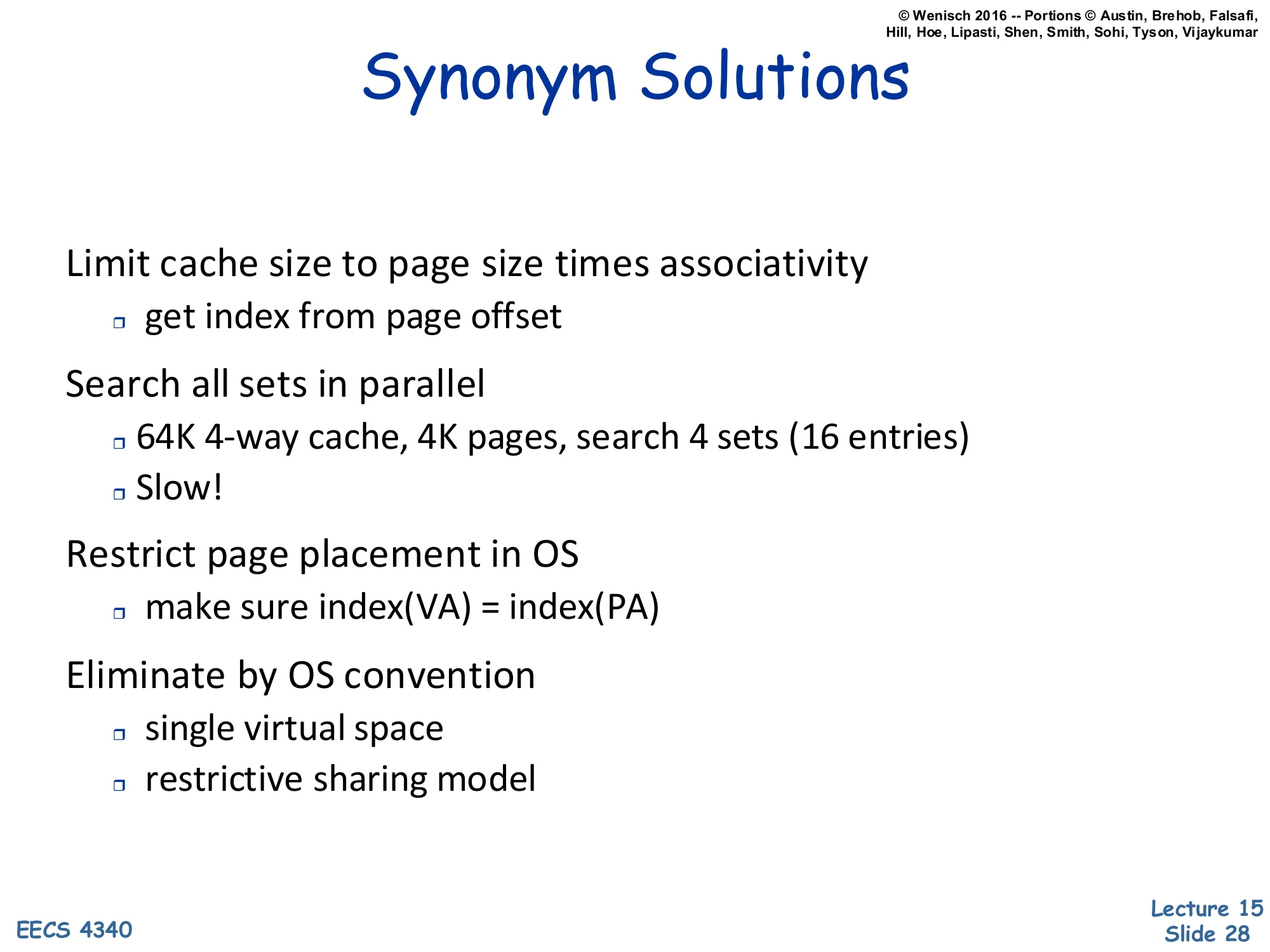 Synonym Solutions (slide 28)
