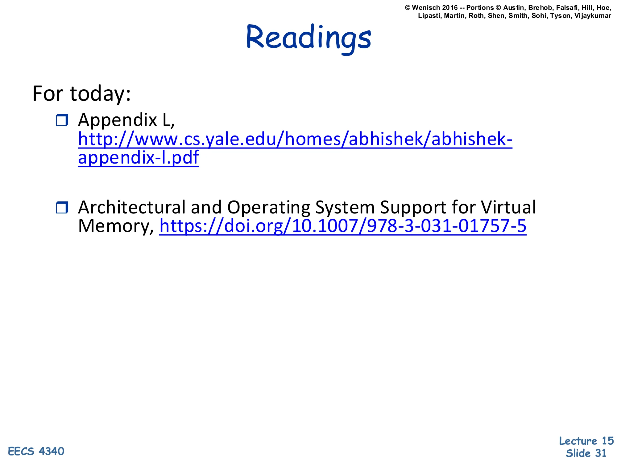 Readings (slide 31)