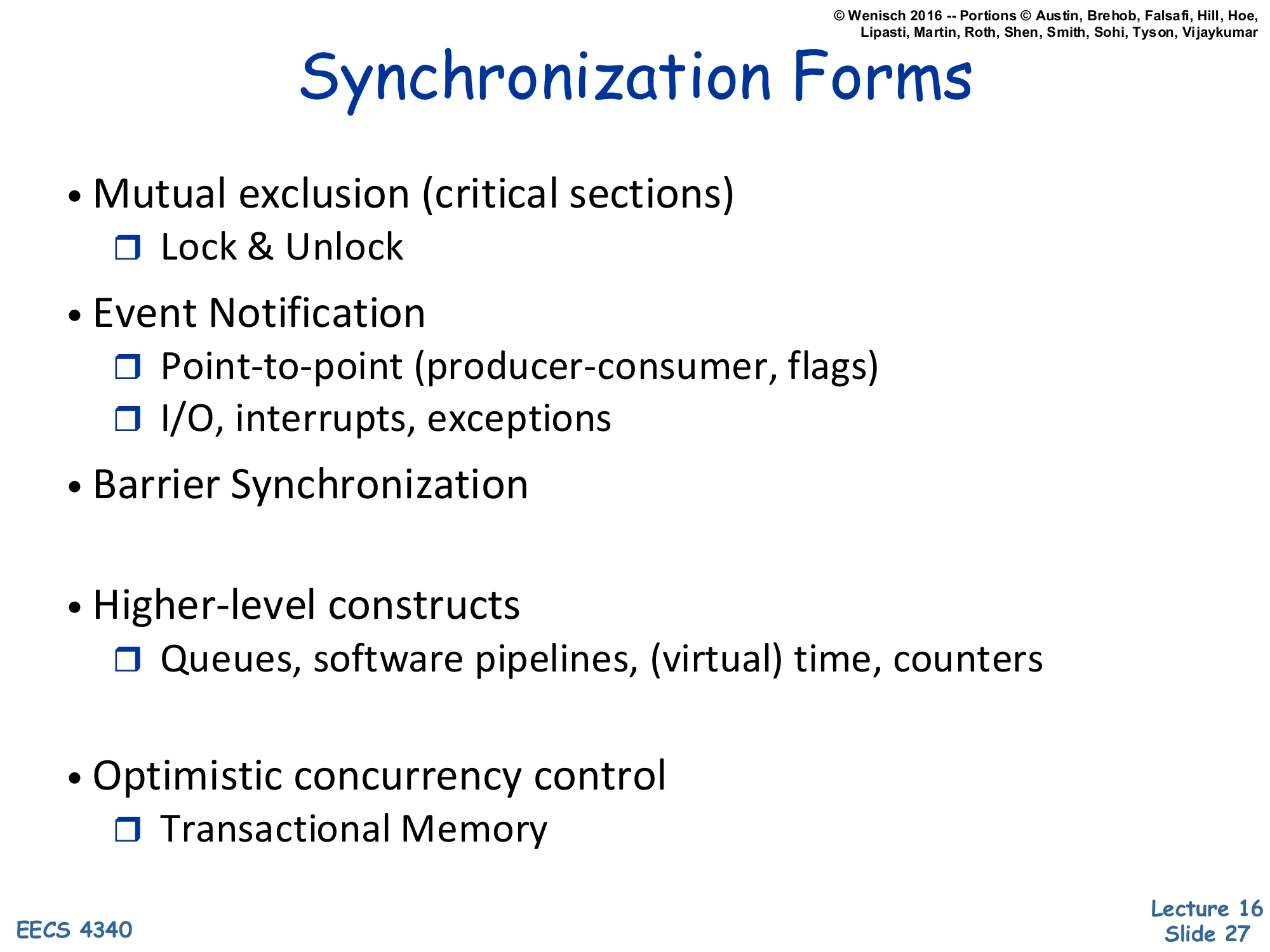 Synchronization Forms (slide 27)