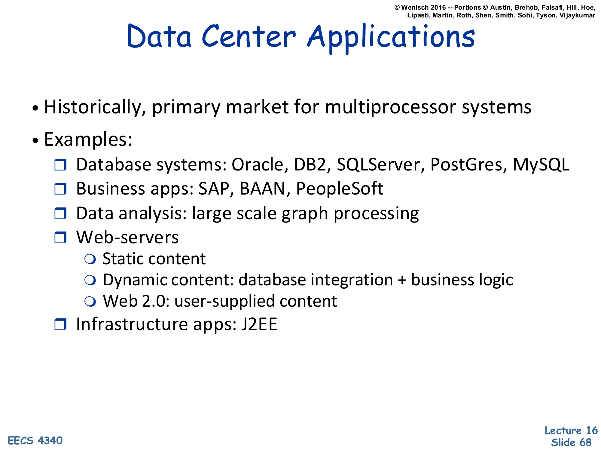 Data Center Applications (slide 68)